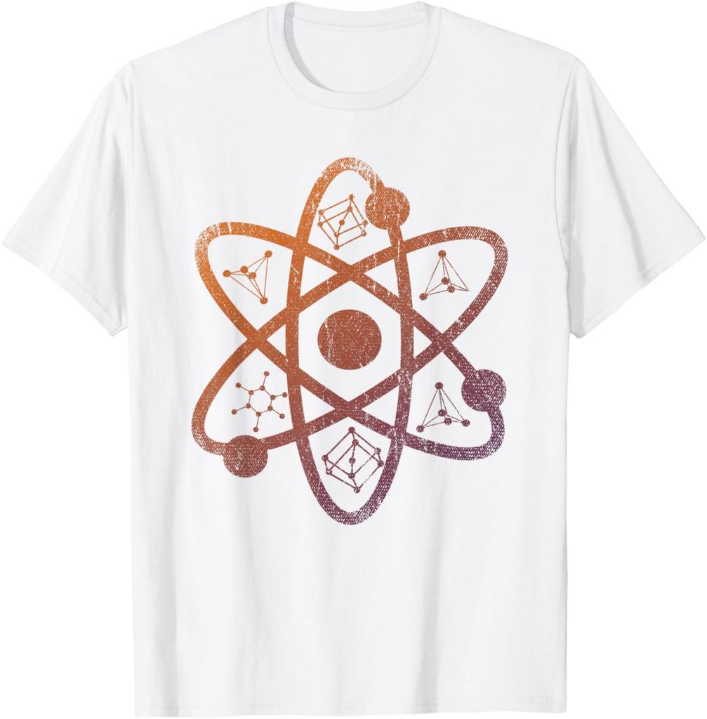 Graphic Birthday Gift Atom Retro Style Science TShirt Cotton Men Clothing Streetwear Graphic T Shirts Anime Tshirt Ropa Hombre