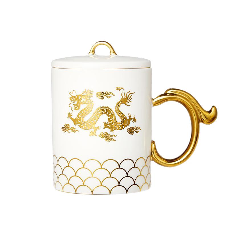 Dragon Gold Enamel Mug Gift Box