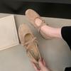 Mode Damen Schnallenriemen Damen Mary Janes Ballerinas Schuhe mit Höhe erhöhendem Schuhwerk Mode Weiche Damen Ballerinas Flache Schuhe
