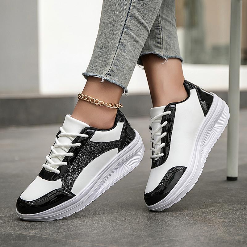 YRZL Women's Sneakers Waterproof Comfortable Female Lace Up Shoes Platform Woman Walking Gym Running Shoes Women Sports Shoes