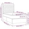 VidaXL Slat Bed Base with Mattress and LED, Upholstered Bed, Single Bed, Adult Bed for Interior Bedroom, 3138518