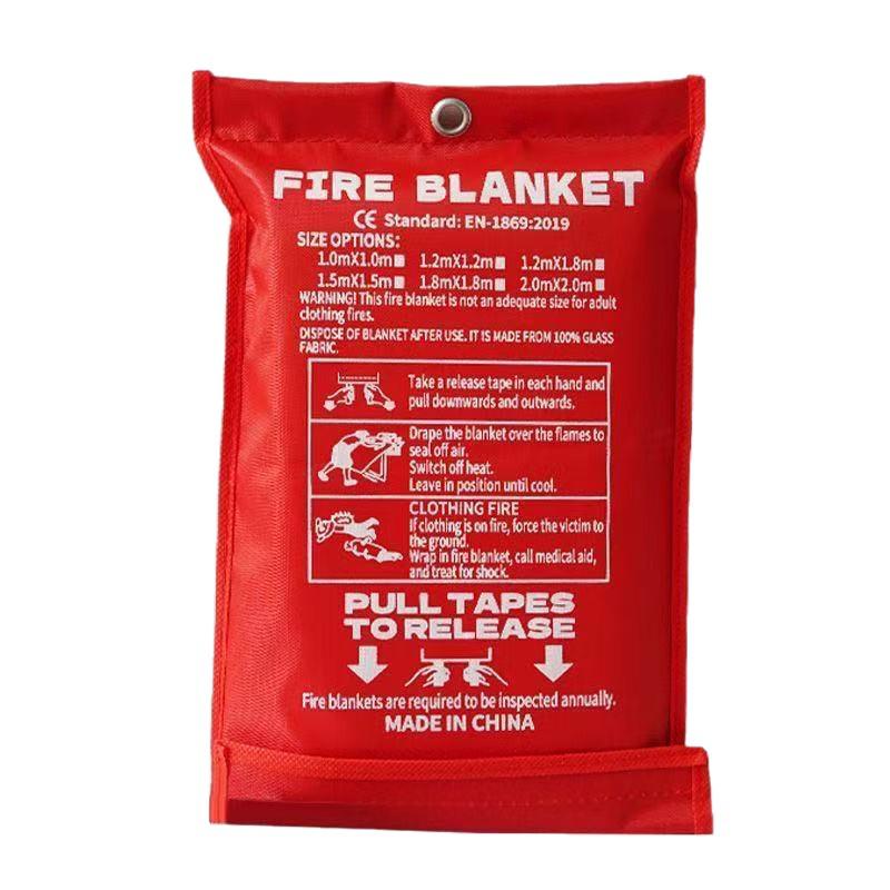 Ognioodporny koc spawalniczy 1x1 metr - Włókno szklane, ucieczka pożarowa i dymoszczelna tkanina trudnopalna