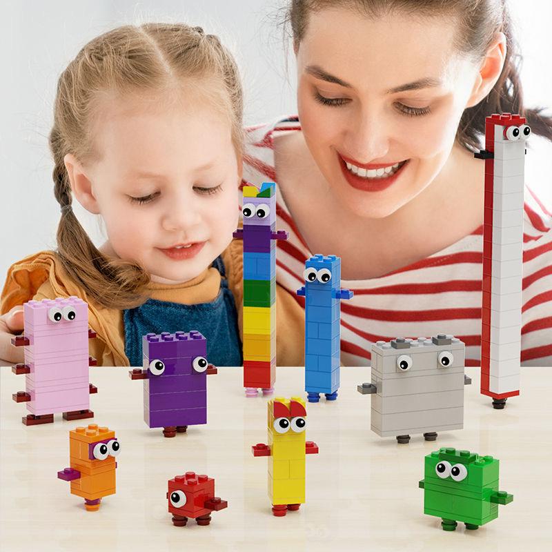 Number Blocks Hand2Mind Digital Building Block Children'S Educational Enlightenment Assembling Toy Teaching