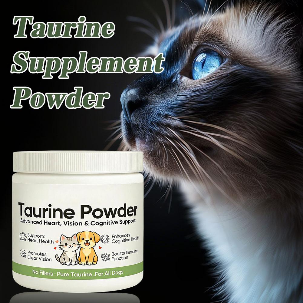 Pure Taurine Powder For Dogs Cats Advanced Heart Vision Cognitive Health Support Immune Booster Pet Nutritional Supplements J9M7