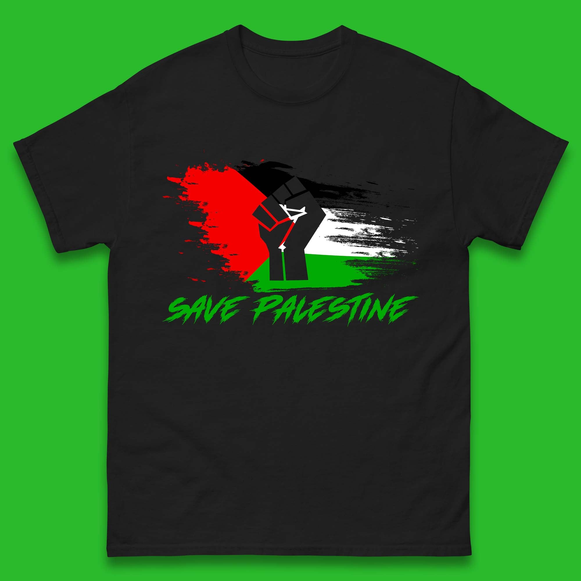 Save Palestine Freedom Protest Fist Palestine Flag Stand With Palestine Support Palestine Mens Tee Top 3XL