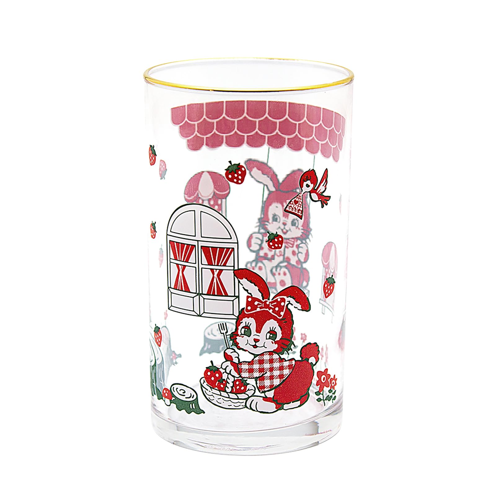 

SWIMMER Glass Strawberry Rabbit Made in Tumbler, 250ml, Design, Japan, 7201-01