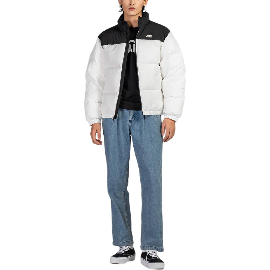 Vans Soft Comfortable Stand Collar Down Jacket Unisex Jacket White VN000P30WHT