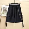 Women's Summer Korean-Style Workwear Set: Loose-Fit Short-Sleeve Shirt + High-Waisted Cropped Shorts Two-Piece Set