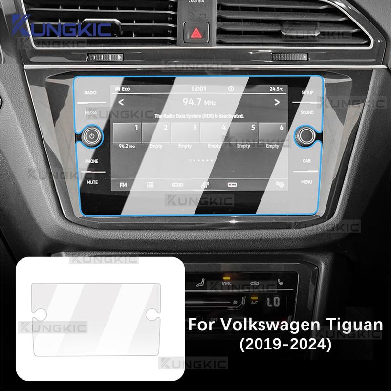 Tempered Glass Screen Protector for Volkswagen Tiguan      2024 HD Clear 8 Inch GPS Navigation Film Sticker