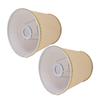2PCS Small Lamp Shade Fabric Beige Golden Edge Lampshade for E14 Table Chandelier Wall Lamp
