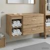 Bathroom Furniture Set 2 Pcs Artisan Oak Wood Based Material