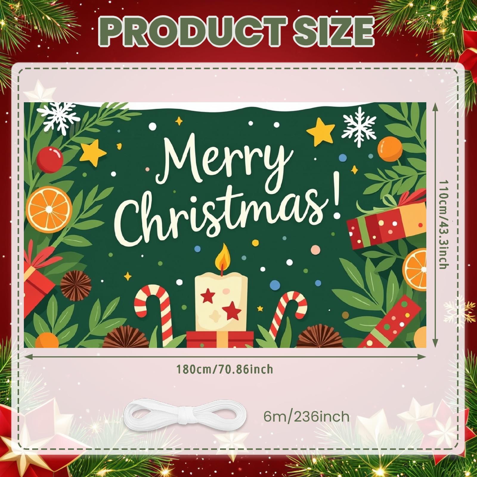 

Party Banner Text Festive Decoration Holiday Banner Holiday Icons Seasonal Backdrop For Outdoor Decor Christmas Celebration