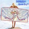 Angewomon Print Beach Towel, Large Soft Quick Dry Towel for Beach Camping Swimming