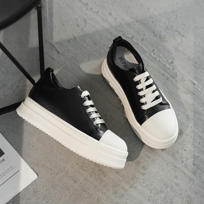 Fashion Genuine Leather Men's Upscale Casual Shoes Comfortable Vulcanize Shoes Luxury Brand Male Skateboard Footwear Versatile Sneakers