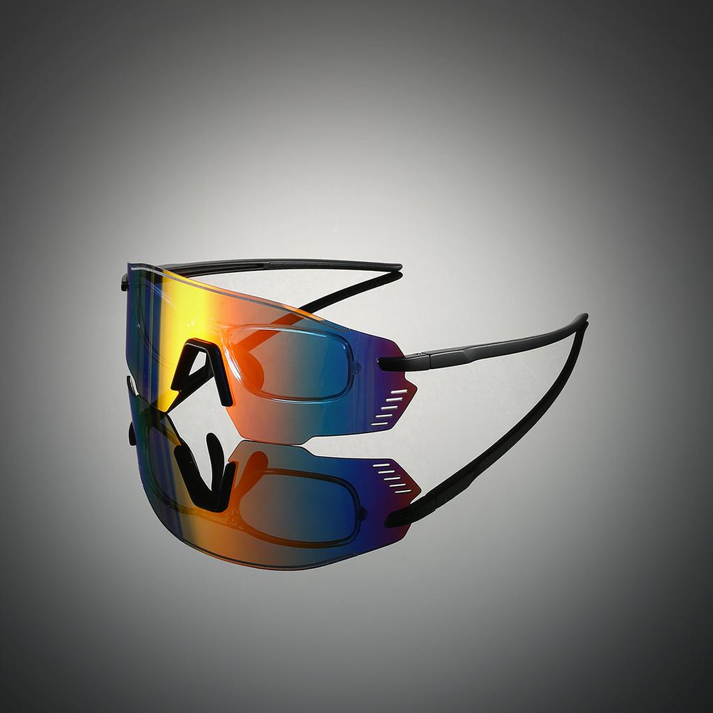 Protective Sports Goggle Men Fashion Oversized Mirror Outdoor Protective Sunglasses Women Trendy Anti-UV Cycling Shades