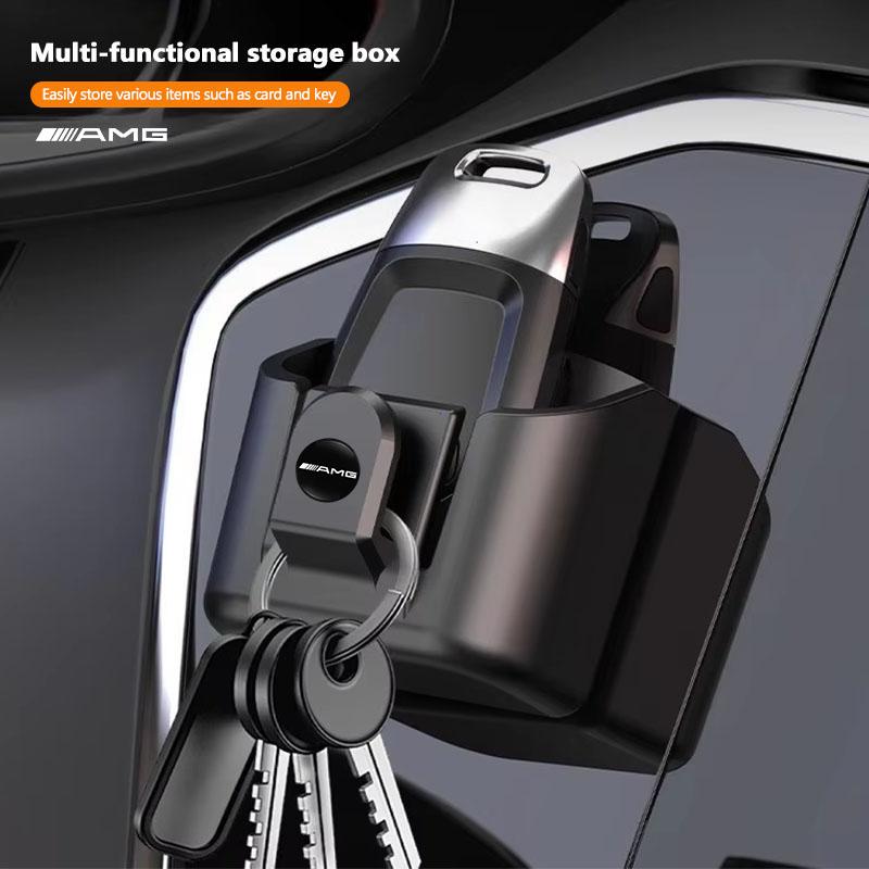 Auto Schlüssel Aufbewahrungsbox Organizer Sonnenbrillen Kartenhalter Clip Auto Aufkleber Für Mercedes Benz AMG W204 W205 W203 W211 W212 W213 W210