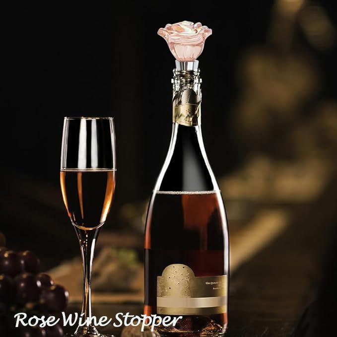 Rose Wine Saver Stopper: Reusable, Fresh-Keeping, Great Gift for Wine Lovers & Wedding Favors