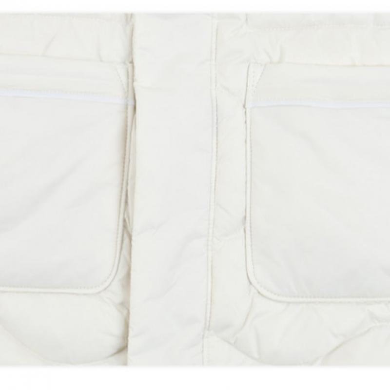 New Balance Kids Tree Collar Detachable Quilting Down Jacket Ivory