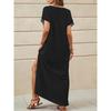 Women's Summer Slimming Over-the-Knee Printed Muslim Dress