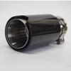 4Pcs Universal Glossy Black 100% Real Carbon Fiber Car Exhaust End Tips for BMW 2.5'' in, 3.2'' out With Logo