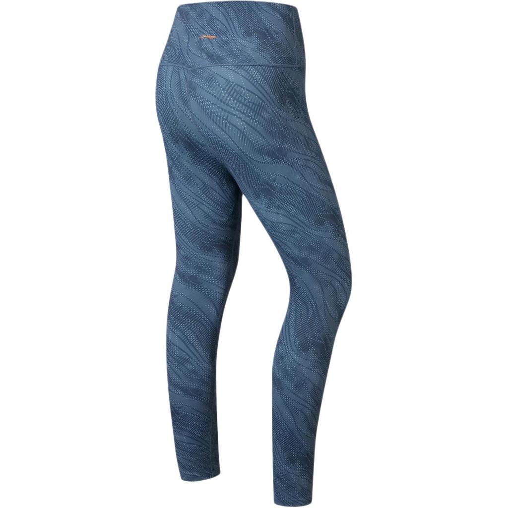 Li Ning Printed Straight Leg Casual Sports Fitness Pants Women Pants Blue AULS056-9
