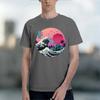 The Great Retro Wave 2026 New Fashion Heavyweight Hot Selling Retro Printed Pattern Fun Round Neck Tshirt For Daily Comfort