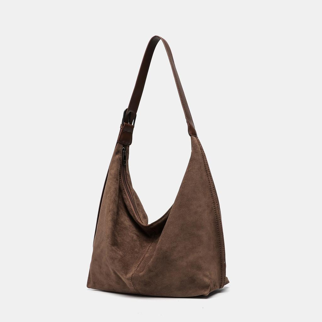 IELGY Ladies Tote Bag Suede Shoulder Messenger Bag Commuter Large Capacity Autumn Winter Style