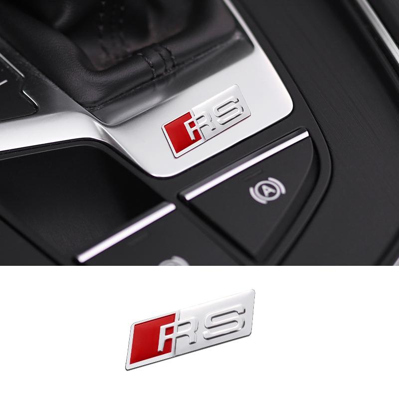 3D Aluminum S-Line RS Badge Car Stickers Steering Wheel Decoration Accessories For Audi A7 A3 A4 A6 A5 Q5 A1 Q7 Q3 Q4 TT SQ5 RS5