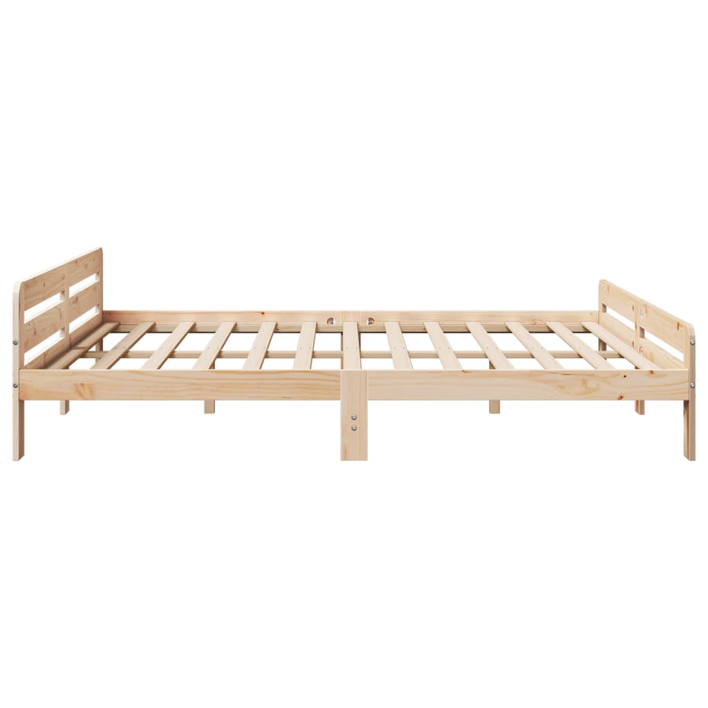 Solid Wood Bed without Mattress 200 x 200 cm Pine Wood