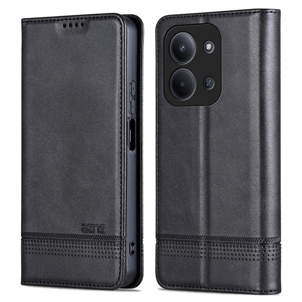 AZNS Für Xiaomi Redmi 15C 4G (EU) (173 mm) Hülle Rindsleder Textur PU Leder Brieftasche Handyhülle