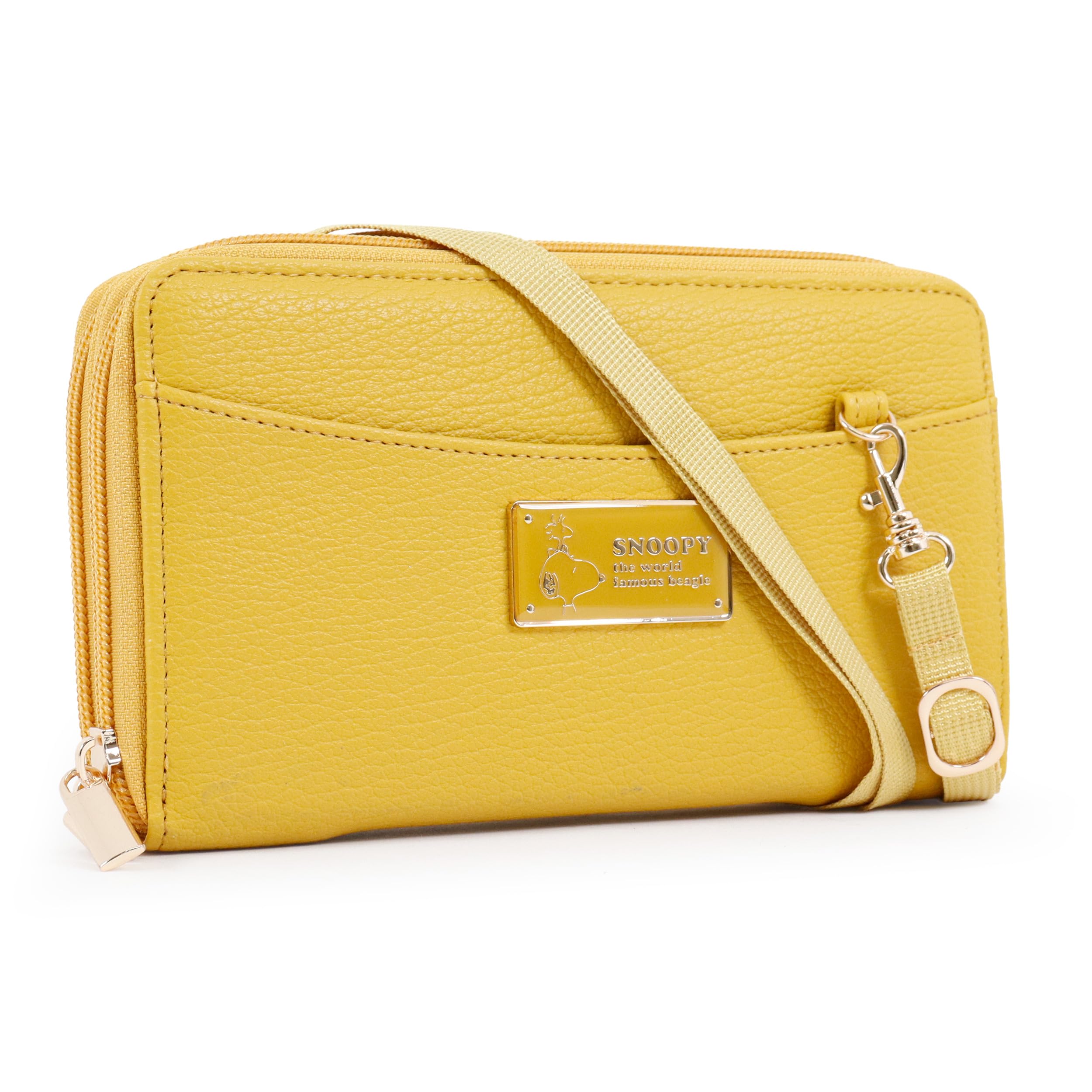 

Кошелек Snoopy с двойной молнией, на плечо, большой, с разноцветным персонажем, Женская сумка, Вместимость, (желтый)