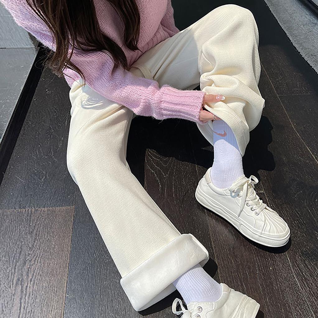 Women's Fashion All- Casual Sports Thin And High Color Wide-leg Trousers