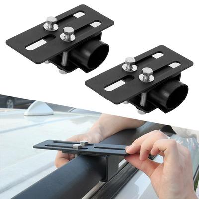 2 juegos de soportes para luces de techo de coche, soporte de montaje para equipaje en barra transversal para coche, SUV, barra de luces LED, luz de trabajo, accesorios para coche