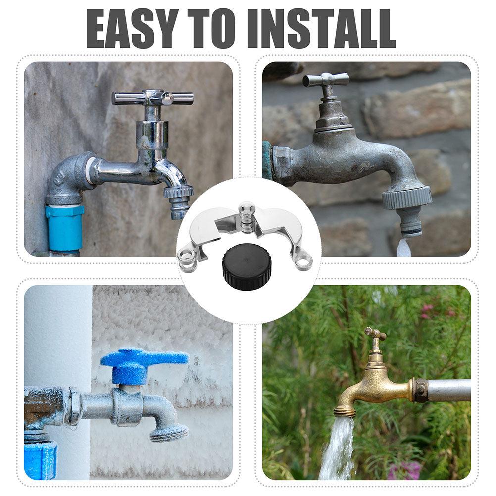 2Pcs Water Faucet Lock Outdoor Iron Spigot Bib Lock for Garden Secure Hose Bib Prevent Water Theft Faucet Cover