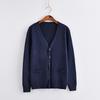 Japanischer Herbst/Winter V-Ausschnitt JK Cardigan: Pullover im Akademiker-Stil mit langen Ärmeln