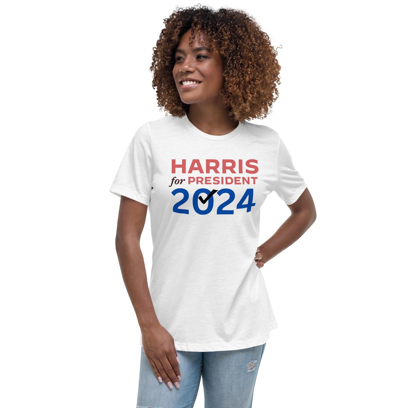 Empower Change: Kamala for President 2024 Women s Relaxed Shirt 2XL