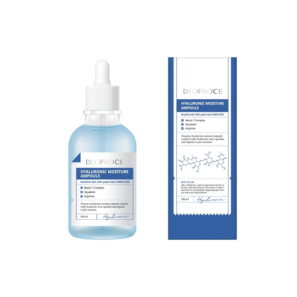 

Сыворотка для лица Корея увлажняющая с гиалуроновой кислотой DEOPROCE HYALURONIC MOISTURE AMPOULE, 100мл
