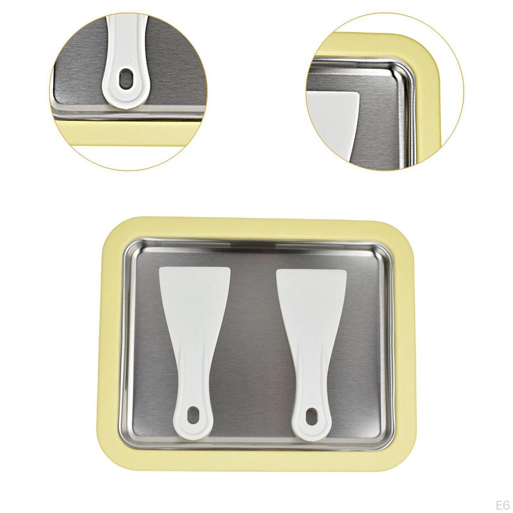 1 Piece Frozen Yogurt Maker Pan Stainless Steel Ice Cream Multifunctional Use Suitable