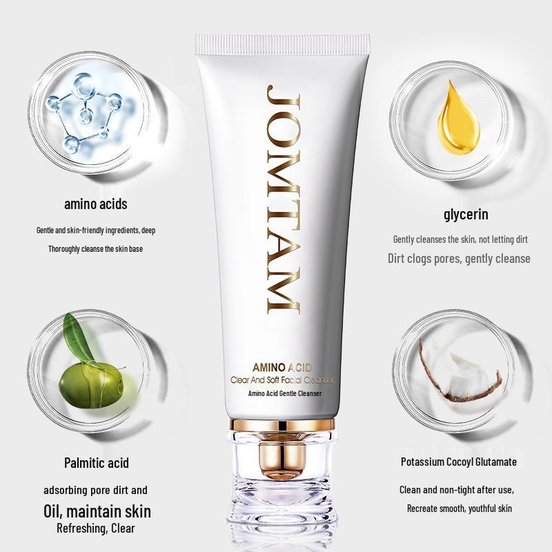 Jiumeitang Amino Acid White Tube Hydrating Facial Cleanser for Men and Women