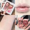 Peach Lightweight Lips Set Clear Glass Moisturizing Lip Balm Transparent Lip Oil Hydrating Jelly Day & Night Lip Mask Set
