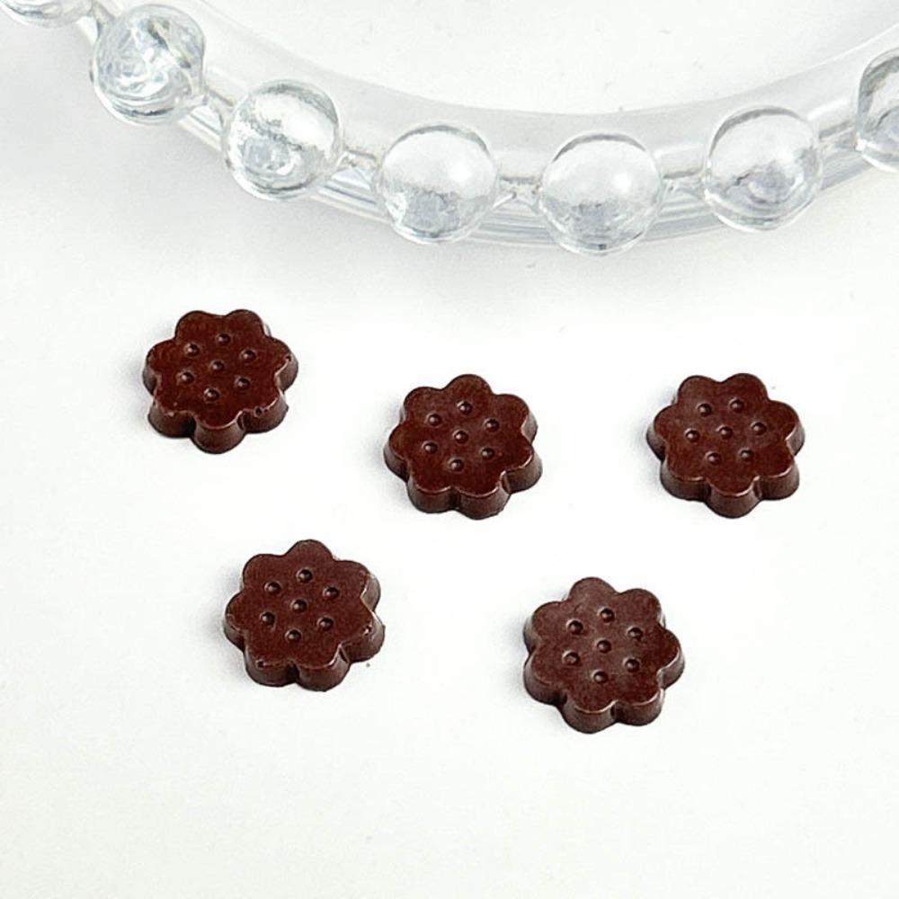 11-Piece Cute Chocolate Style Resin Flatback Ornaments, DIY Craft Supplies for Jewelry Making, Manicure & Hair Accessories