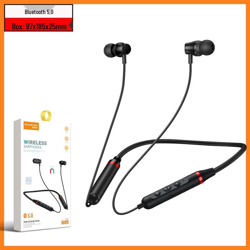 Dopni Long-Lasting Bluetooth Neckband Headphones with Large Battery & Dual-Ear Power Display