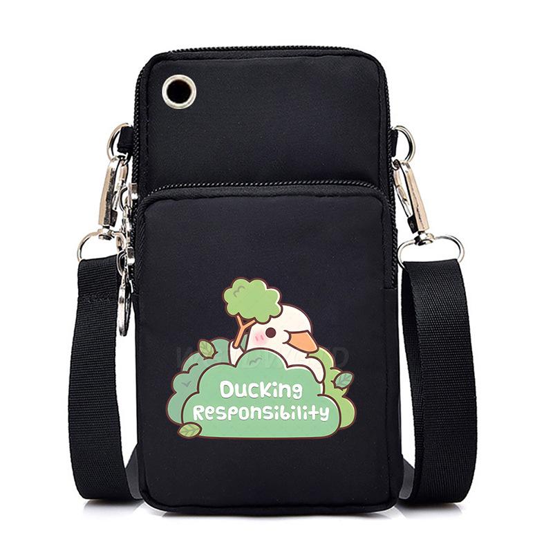 Casual mobile phone bag cute printing new messenger bag Korean version versatile small bag vertical change bag