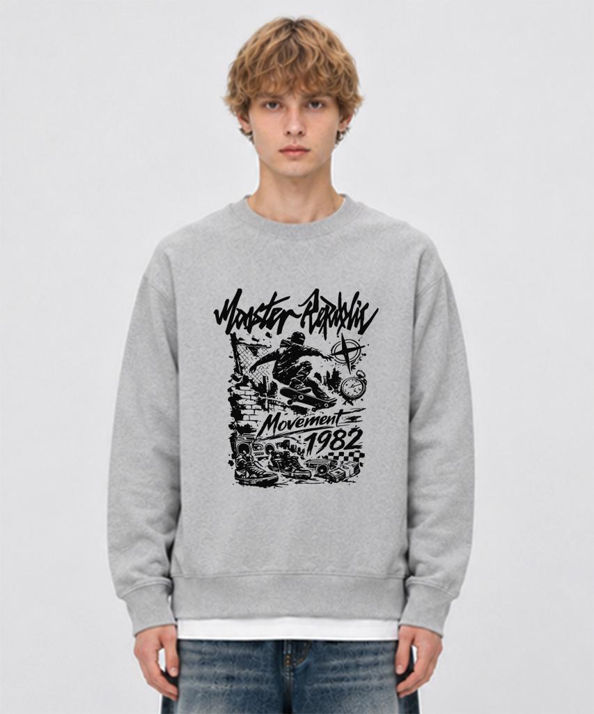 MONSTER REPUBLIC 1982 Movement Black Sweatshirt Gray_9132