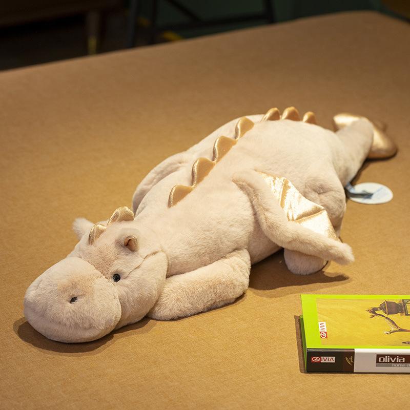 Lying Down Little Flying Dragon Plush Toy Large Cute Dinosaur Doll Sleeping Pillow Cloth Doll Doll Gift