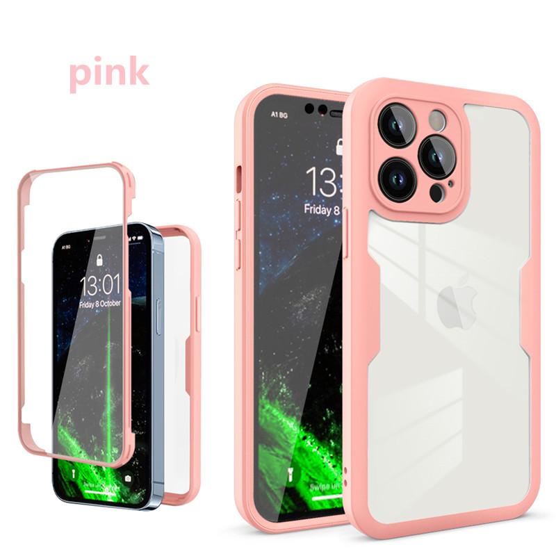 Luxury 360 Full Protective Case For IPhone 14 13 12 11 Pro 13 Mini XR XS Max Double Sided Soft Cover For IPhone 7 8 15 Plus SE20