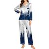 Women's Christmas Print Long Sleeve Pajamas for Holiday Lounging and Relaxing at Home