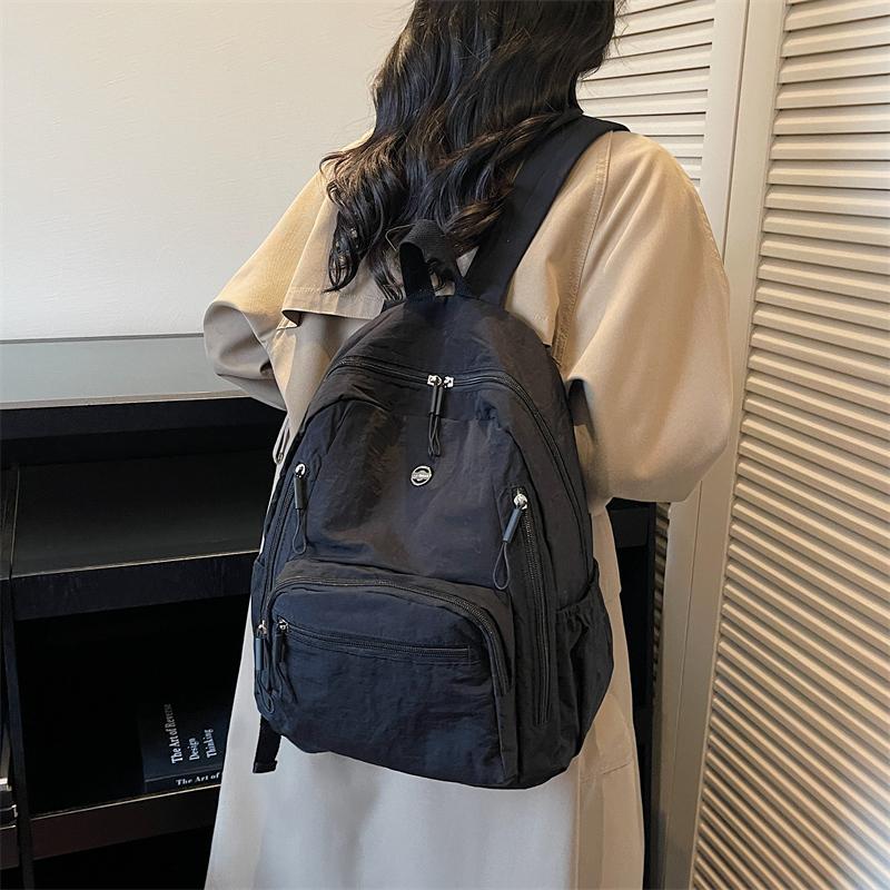 Mochila Ligera de Moda Bolso Diario de Moda Casual Mochila Escolar de Gran Capacidad para Estudiantes Diseño Minimalista para Viajes al Trabajo con Bolsillos Funcionales