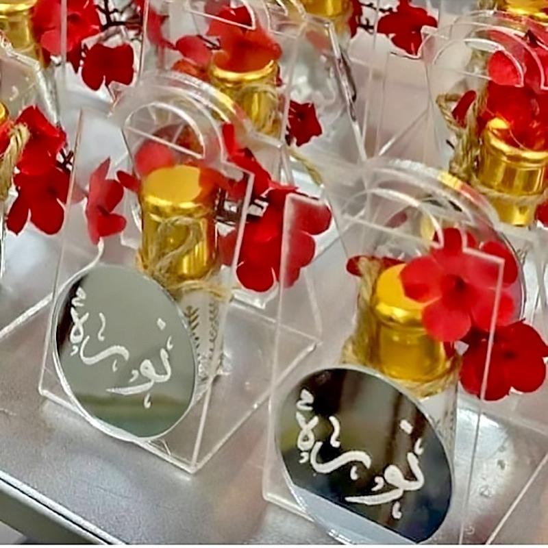 20pcs Fresh Flowers Handle Box Plastics Triangle Transparent Gift Boxes Acrylic Portable Arrangement Flower Bag Use Event Party