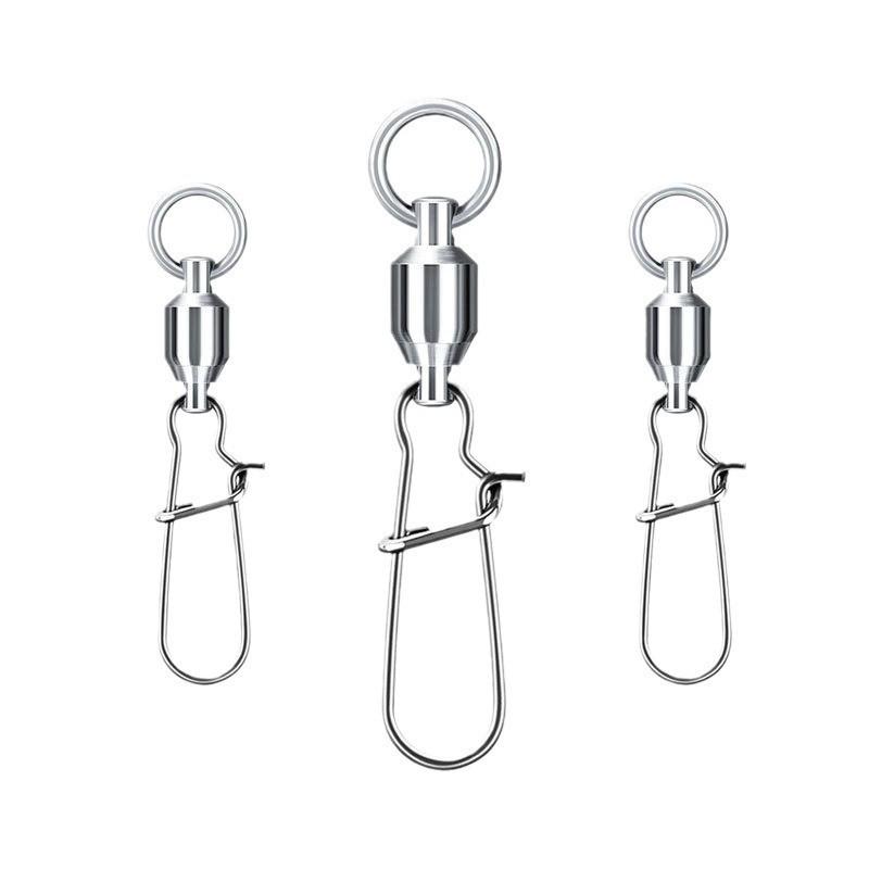 Enhanced Safety Pin Swivel for Sea Fishing: Quick-Snap Figure 8 Ring Tackle